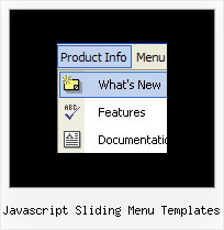 Javascript Sliding Menu Templates Html Button Drop Shadow Example