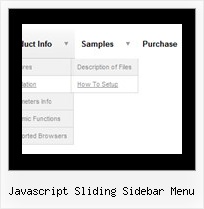 Javascript Sliding Sidebar Menu Relative Position Expanding Menus Vertical