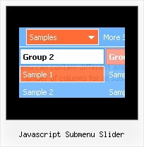 Javascript Submenu Slider Menu Pop Up No