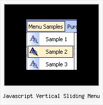 Javascript Vertical Sliding Menu Popup Menu