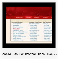 Joomla Css Horizontal Menu Two Line Tutorial Drop Down Menu