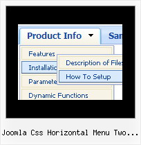 Joomla Css Horizontal Menu Two Line Menu Popup Dhtml
