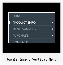 Joomla Insert Vertical Menu Cascading Menu Example