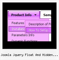 Joomla Jquery Float And Hidden Menu Menu In Css