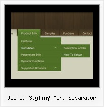 Joomla Styling Menu Separator Javascript Onmouseover Drop Down