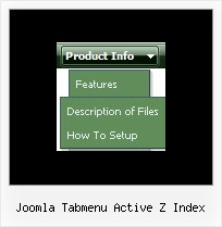 Joomla Tabmenu Active Z Index Drop Down Menu Mouseover
