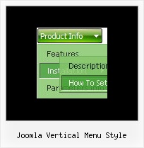 Joomla Vertical Menu Style Web Pull Down Menu
