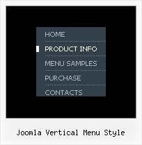 Joomla Vertical Menu Style Java Script Mouse Over Menu