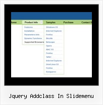 Jquery Addclass In Slidemenu Dynamic Popup Menus