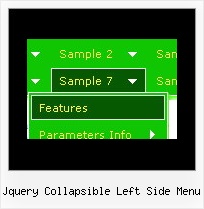 Jquery Collapsible Left Side Menu Windows Template Style Javascript