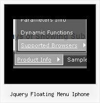 Jquery Floating Menu Iphone Menu Popup Place Relative Position Fireworks