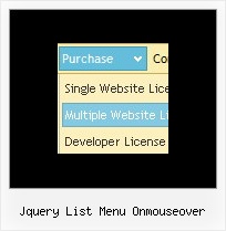 Jquery List Menu Onmouseover Pulldown Menu Script Download
