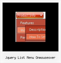 Jquery List Menu Onmouseover Javascript Collapsible