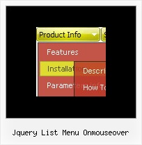 Jquery List Menu Onmouseover Mouseover Menus Using Javascript