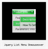 Jquery List Menu Onmouseover Navigation Bars In Javascript