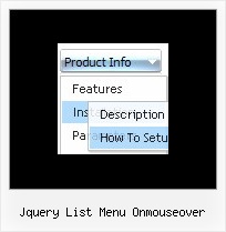 Jquery List Menu Onmouseover Form Down Menu