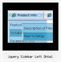 Jquery Sidebar Left Dhtml Drop Down Menu