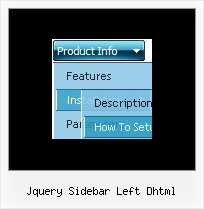 Jquery Sidebar Left Dhtml Jscript Menu Dhtml