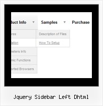 Jquery Sidebar Left Dhtml Web Page Menu Example