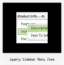 Jquery Sidebar Menu Item Dhtml Layer Rollover