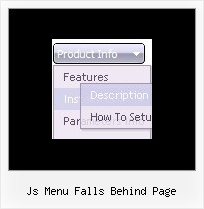Js Menu Falls Behind Page Javascript Dropdown Expandable