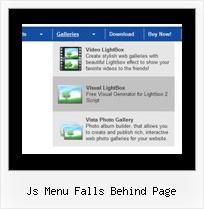 Js Menu Falls Behind Page Website Menu