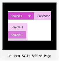 Js Menu Falls Behind Page Java Script Menu A Tendina Menu Bar