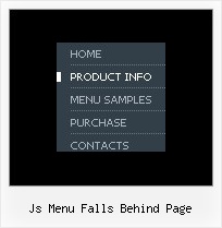 Js Menu Falls Behind Page Dhtml Dinamic Script