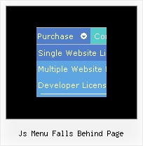 Js Menu Falls Behind Page Web Page Menu Example