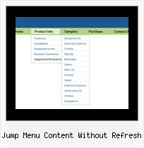 Jump Menu Content Without Refresh Web Menu Design