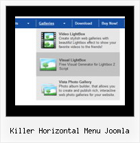 Killer Horizontal Menu Joomla Javascript Menu Hide