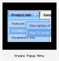 Krpano Popup Menu Javascript Menu Object Submenu