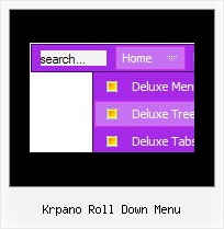 Krpano Roll Down Menu Transparent Javascript Menu