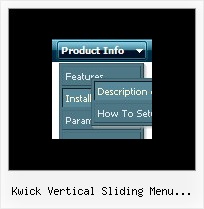 Kwick Vertical Sliding Menu Tutorial Java Script Web Menu Bar