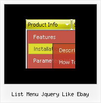 List Menu Jquery Like Ebay Menus Samples In Javascript