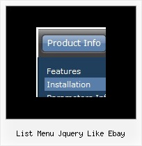 List Menu Jquery Like Ebay Click Popup