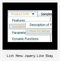 List Menu Jquery Like Ebay Example Menu For Frame Version