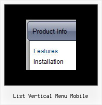 List Vertical Menu Mobile Javascript Dropdown Menu Code