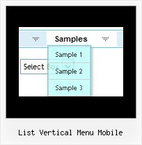 List Vertical Menu Mobile Drop Down Menu Dhtml Software