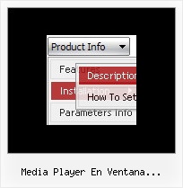 Media Player En Ventana Desplegable Pulldown Menu Html