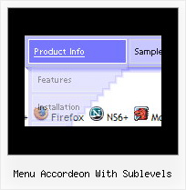 Menu Accordeon With Sublevels Tab Menu Bar Navigation