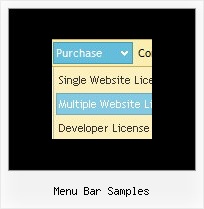 Menu Bar Samples Dhtml Pop Up
