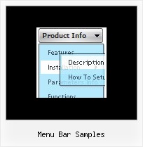 Menu Bar Samples Cascading Web Menu