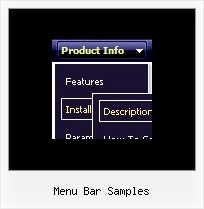 Menu Bar Samples Fade In Pop Up