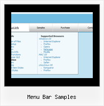 Menu Bar Samples Menu Sample