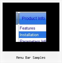 Menu Bar Samples Down Menu In Html