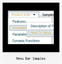 Menu Bar Samples Java Script Dropdown Menu Frame