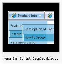 Menu Bar Script Desplegable Lateral Javascript Popup Mouse Over Menu