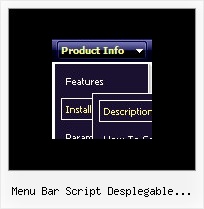 Menu Bar Script Desplegable Lateral Rollover Menu Javascript