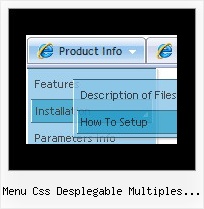 Menu Css Desplegable Multiples Columnas Vertical Sliding Menus In Fireworks